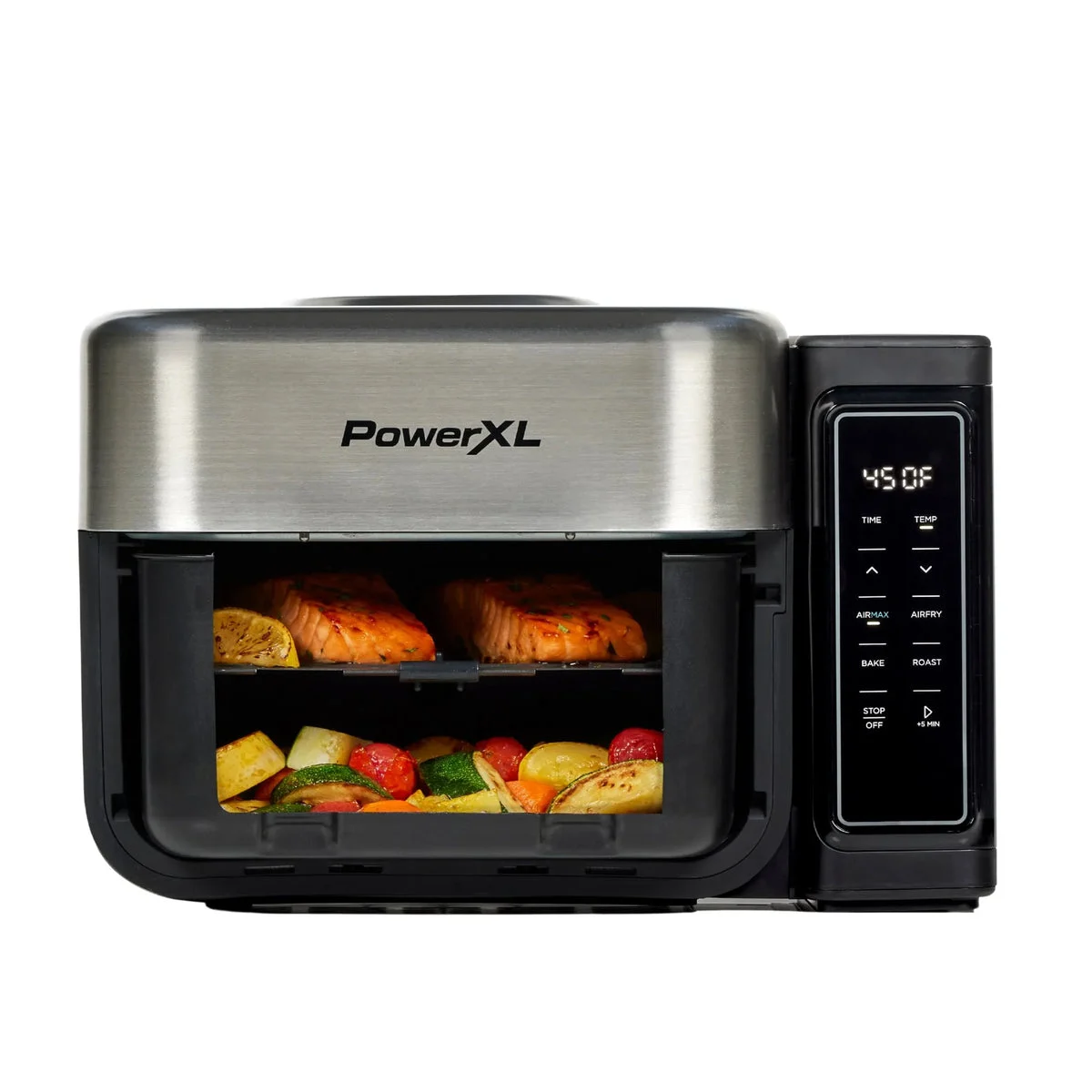 PowerXL 6.3 Quart Air Fryer Oven - Two Tier Compact Design