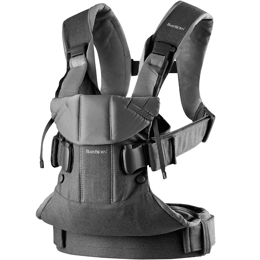 Baby Bjorn Baby Carrier One- Denim Gray/Dark Gray Woven
