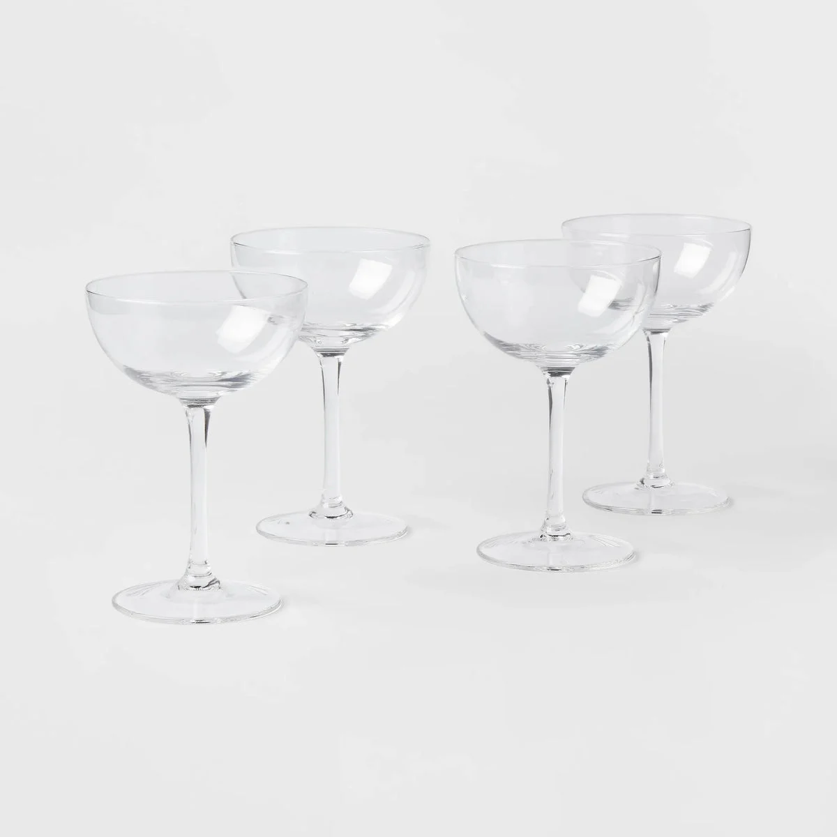 Threshold 6oz 4pk Glass Entertaining Cocktail Coupe Glasses