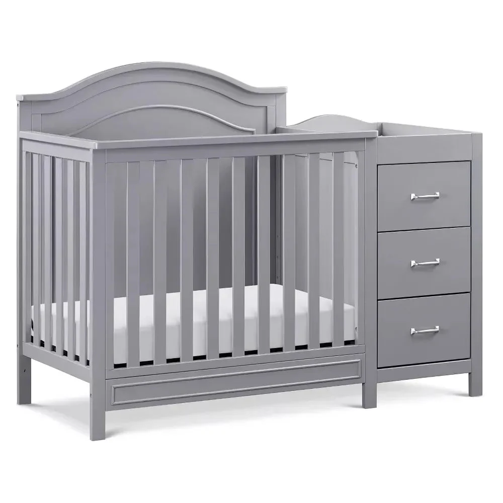 Davinci Charlie 4-in-1 Convertible Mini Crib & Changer - Gray