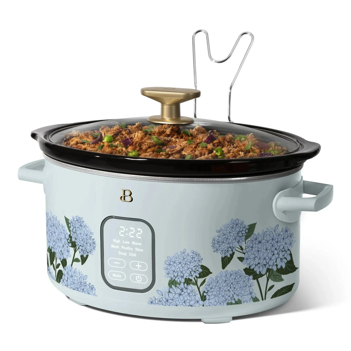 Beautiful Programmable Slow Cooker - Hydrangea Floral