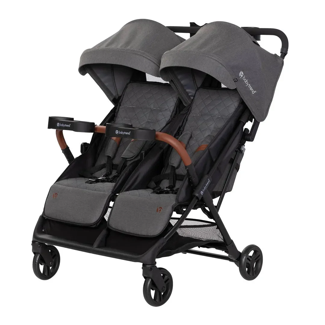 Baby Trend York Compact Side-By-Side Double Full Size Stroller - Cosmic Gray