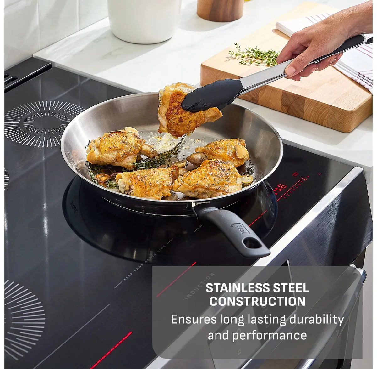 T-Fal Stainless Steel Fry Pan - 12.5