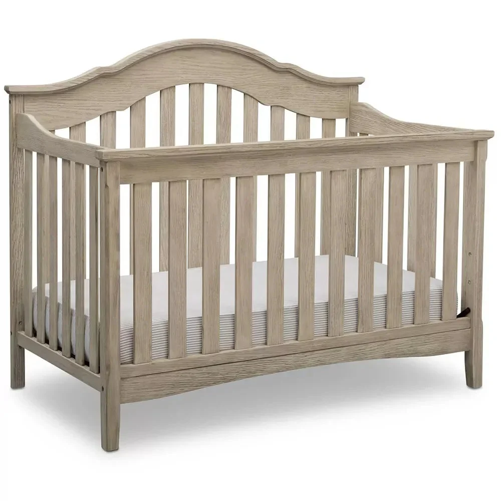 Delta Children Farmhouse 6-in-1 Convertible Crib - Textured Limestone