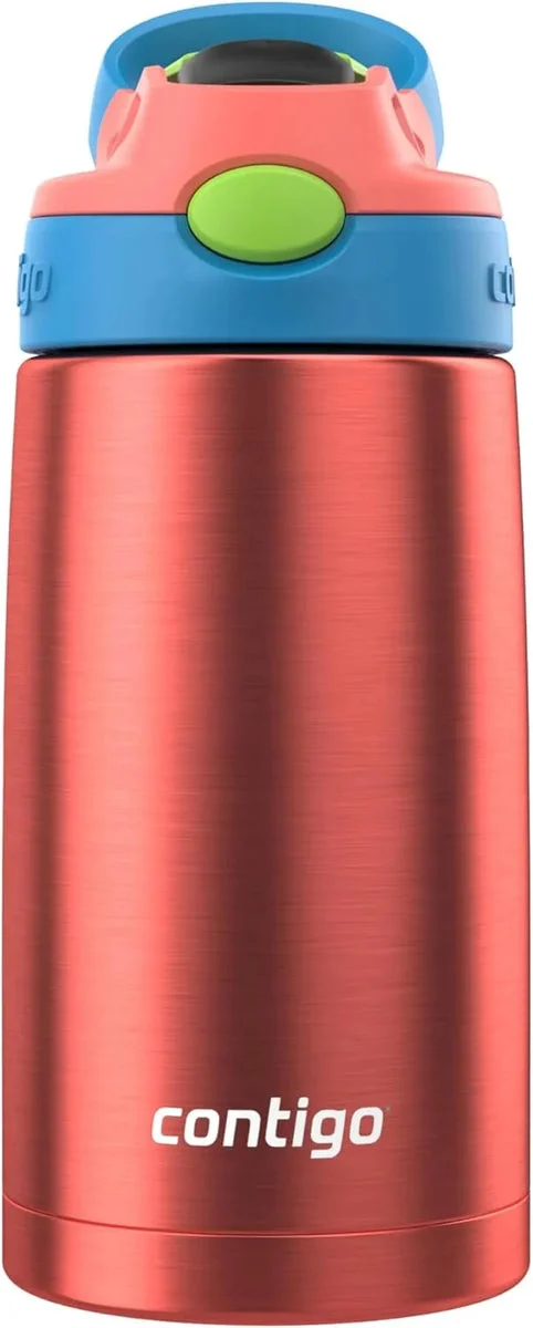 Contigo Kids Insulated Water Bottle - Coral/Blue Poppy