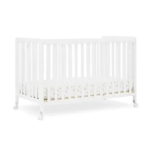 Delta Children Simmons Kids Aria Full Size Portable Folding Crib - Bianca White