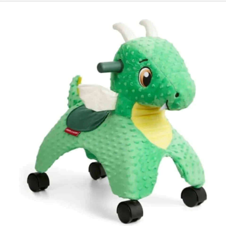 Radio Flyer Plush Dragon Ride-On Toy - Green