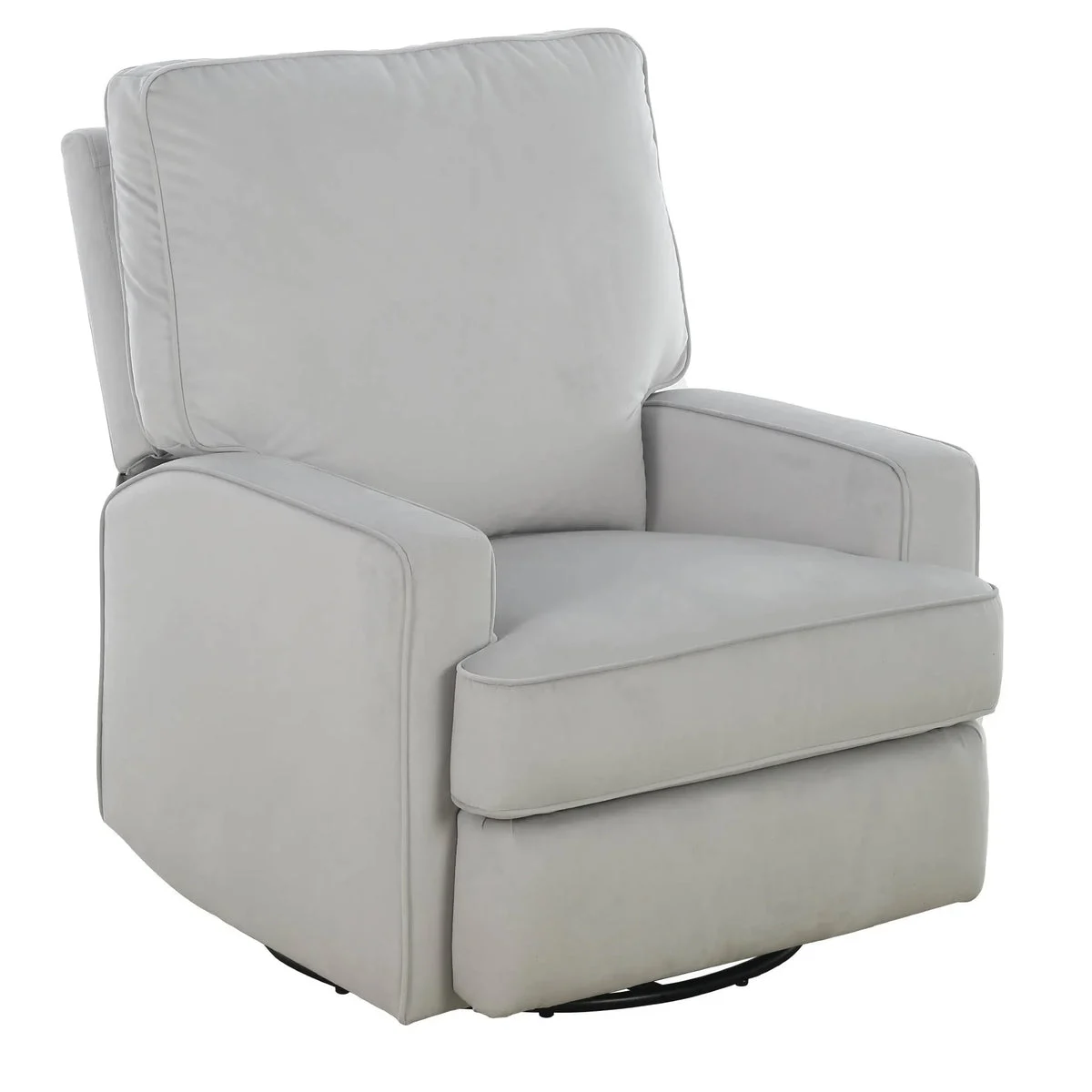 Baby Relax Addison Swivel Gliding Recliner - Performance Gray Fabric