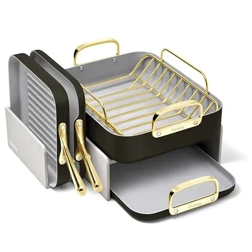Caraway Iconics 5 Piece Squareware Cookware Set - Black