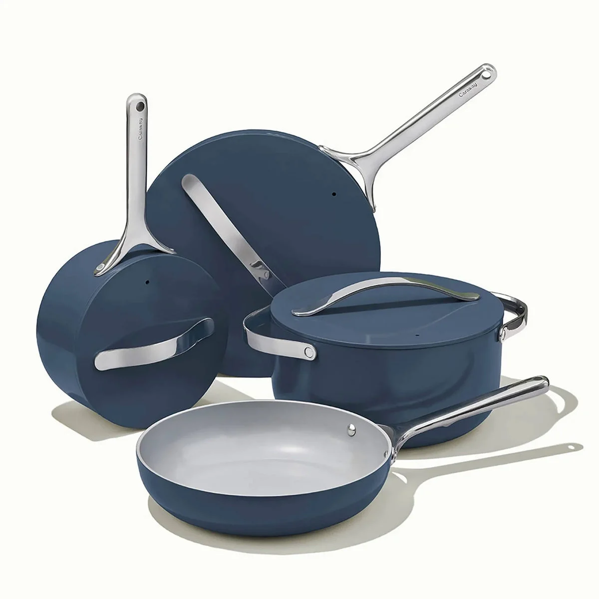 Caraway 12-Piece Non-Stick Ceramic Cookware Set - Navy
