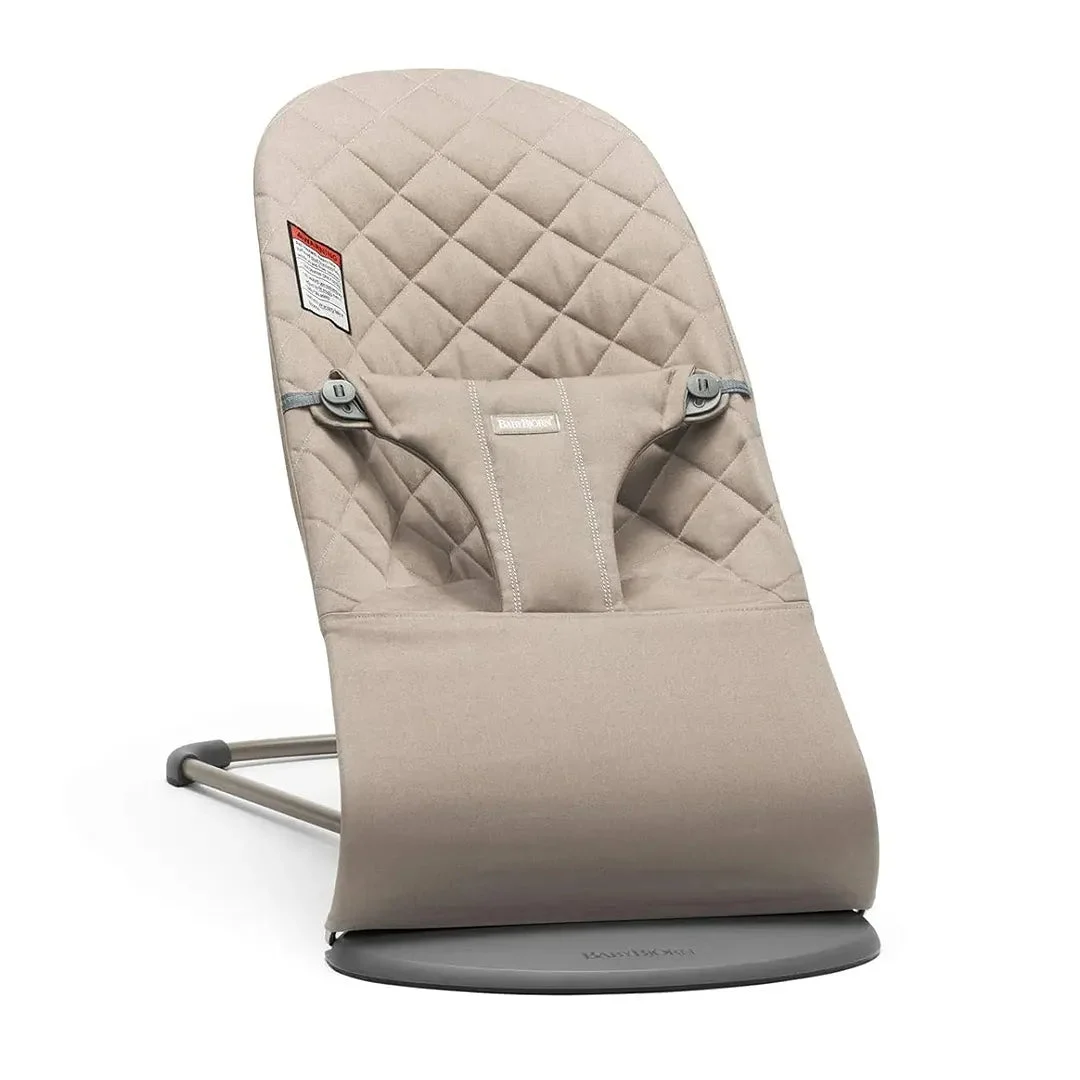 BabyBjörn Bouncer Bliss in Classic Quilt Woven - Sand Grey