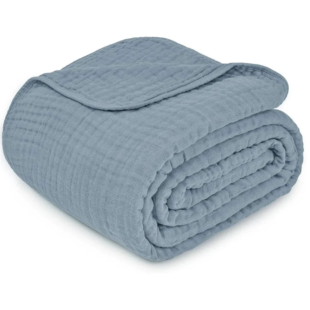 Comfy Cubs Muslin Cotton Blanket for Adults, Extra Large, King 108