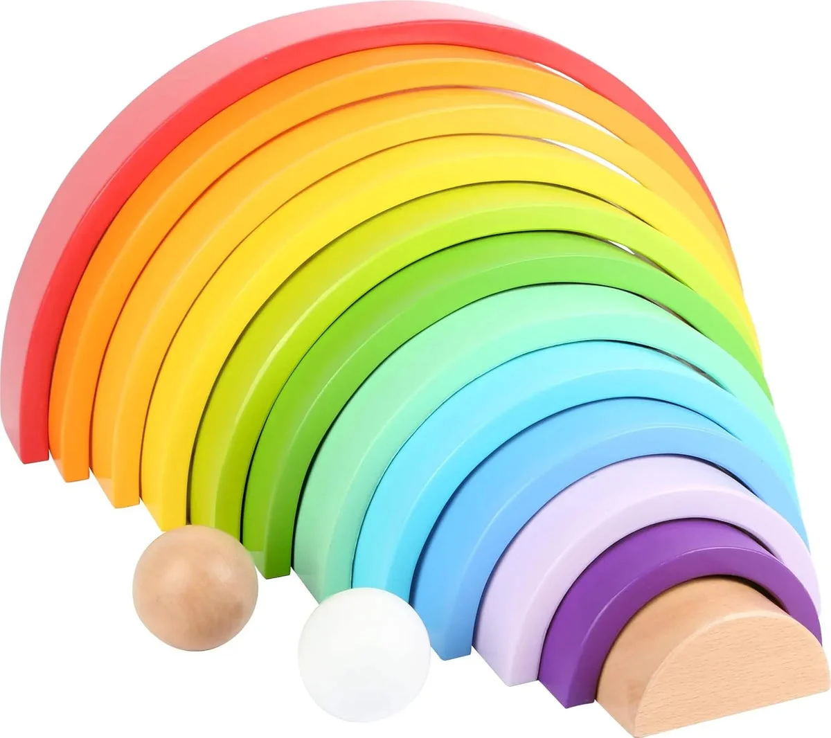 Smallfoot Wooden Rainbow Nesting Block Set