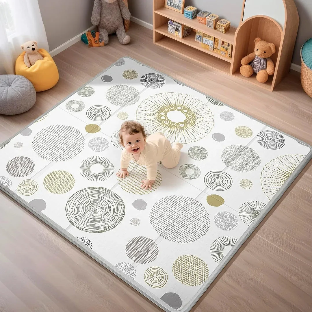 PIGLOG Foldable Baby Play Mat - Round