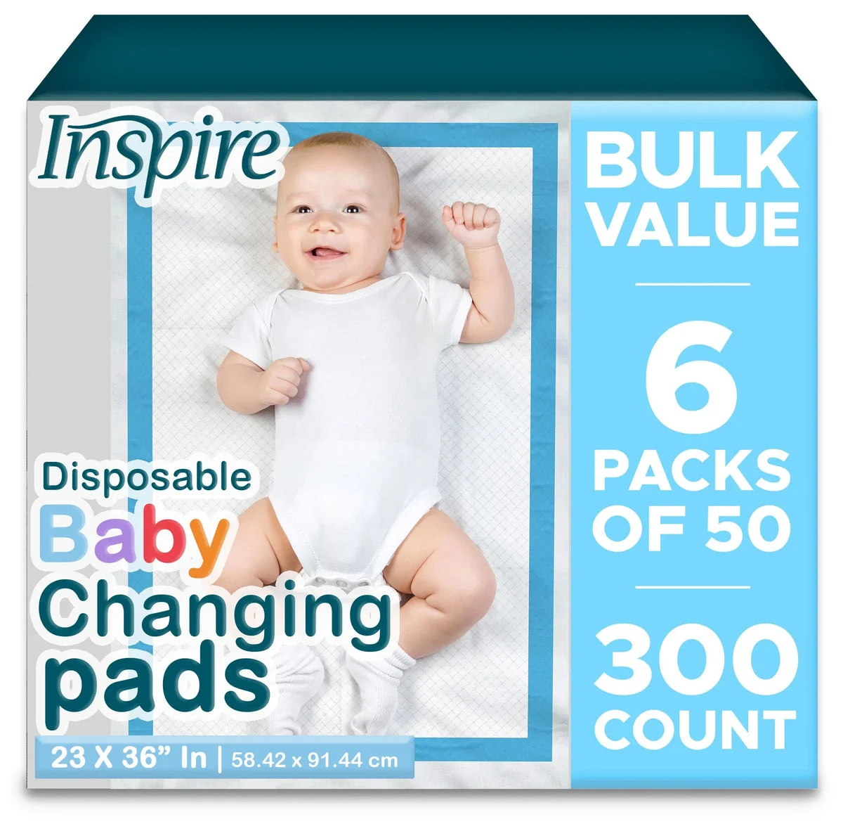 Inspirer Studio Disposable Chux Underpads - 23 x 36 Inches, 300 Count