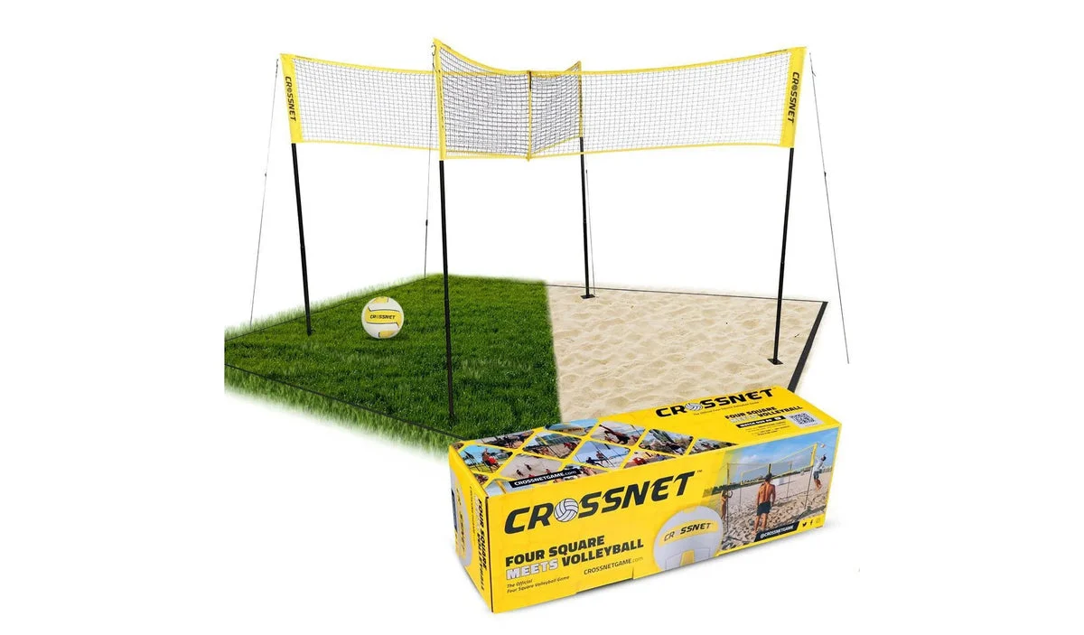 CROSSNET Four Way Volleyball Game Set - 28 Pieces