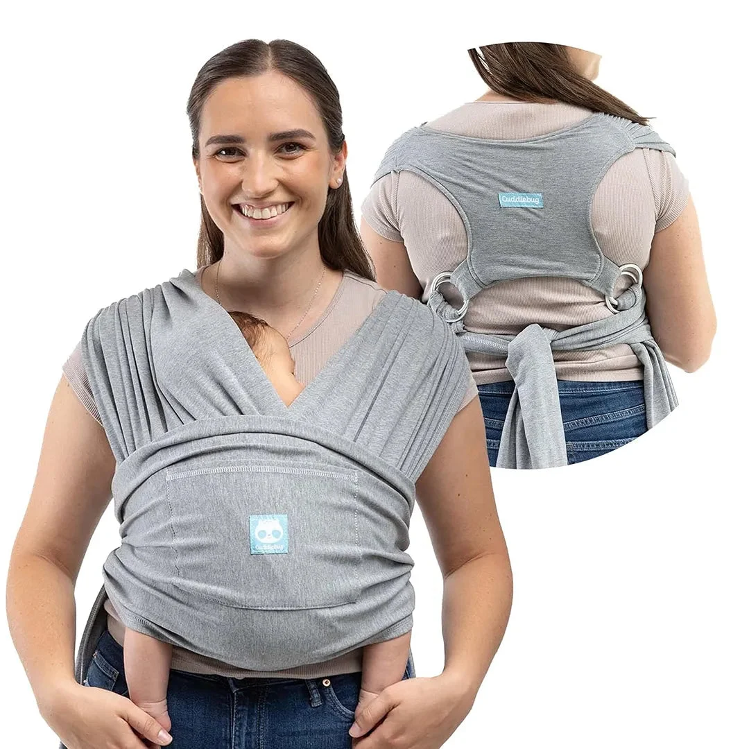 Cuddlebug Pre-Wrapped Baby Ring Sling - Gray
