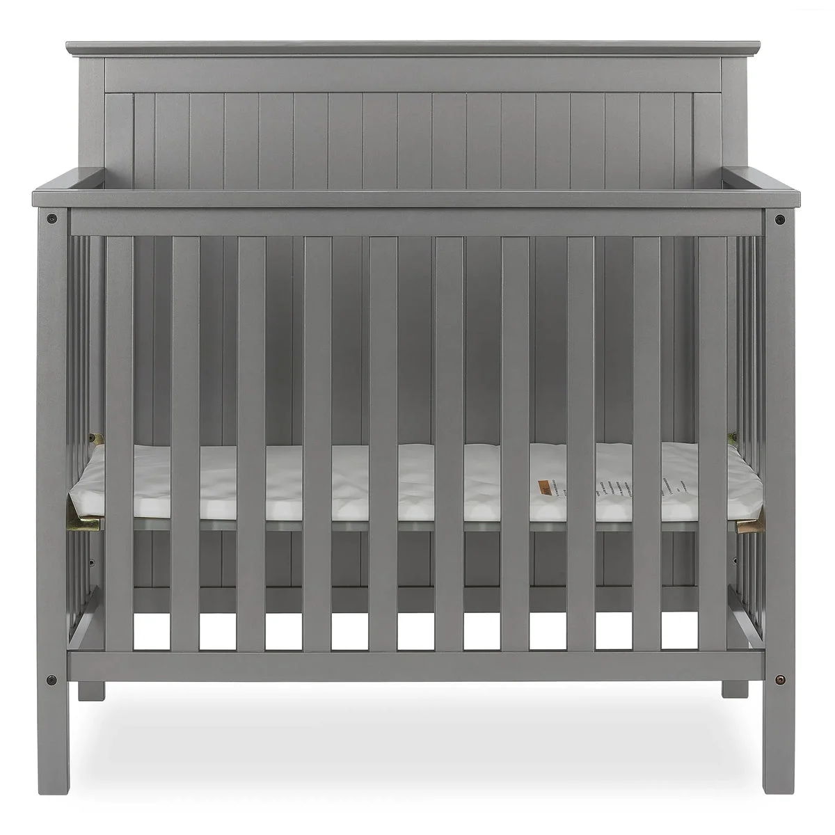 Dream On Me Ava 4-in-1 Convertible Mini Crib in Steel Grey - Dream on Me