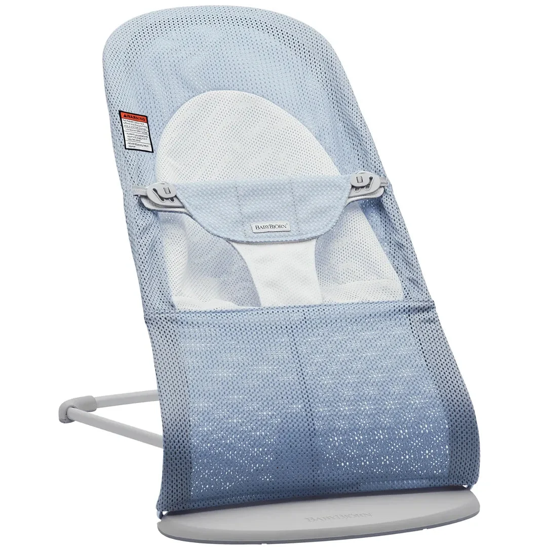BabyBjörn Ergonomic Baby Bouncer - Sky Blue/White