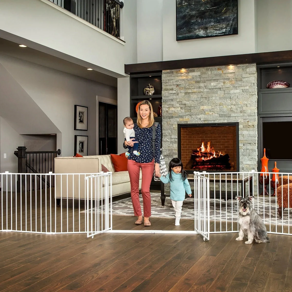 Regalo Super Wide 2-in-1 Configurable Metal Safety Gate - White