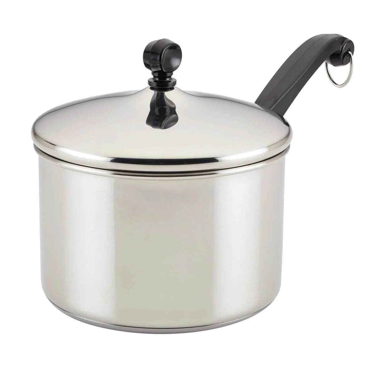 Farberware 3qt Covered Stainless Steel Saucepan - Dishwasher Safe