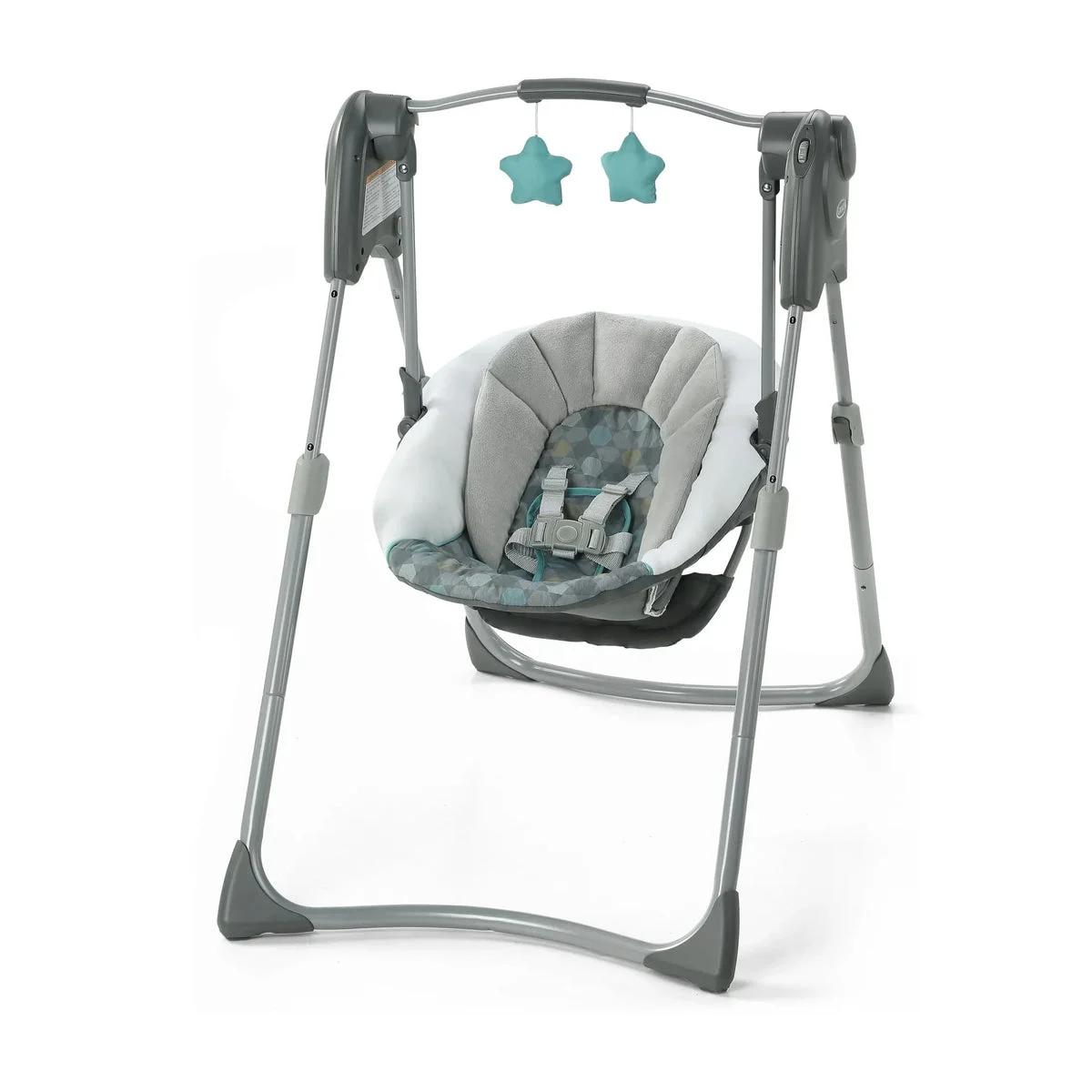 Graco Slim Spaces Compact Infant Swing, Space-Saving Design - Gray, Tilden