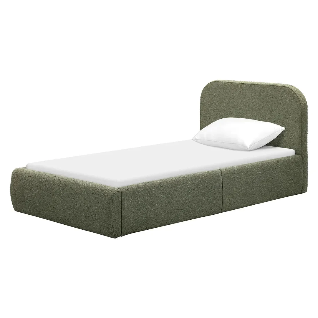Babyletto Nara Twin Bed - Performance Olive Boucle