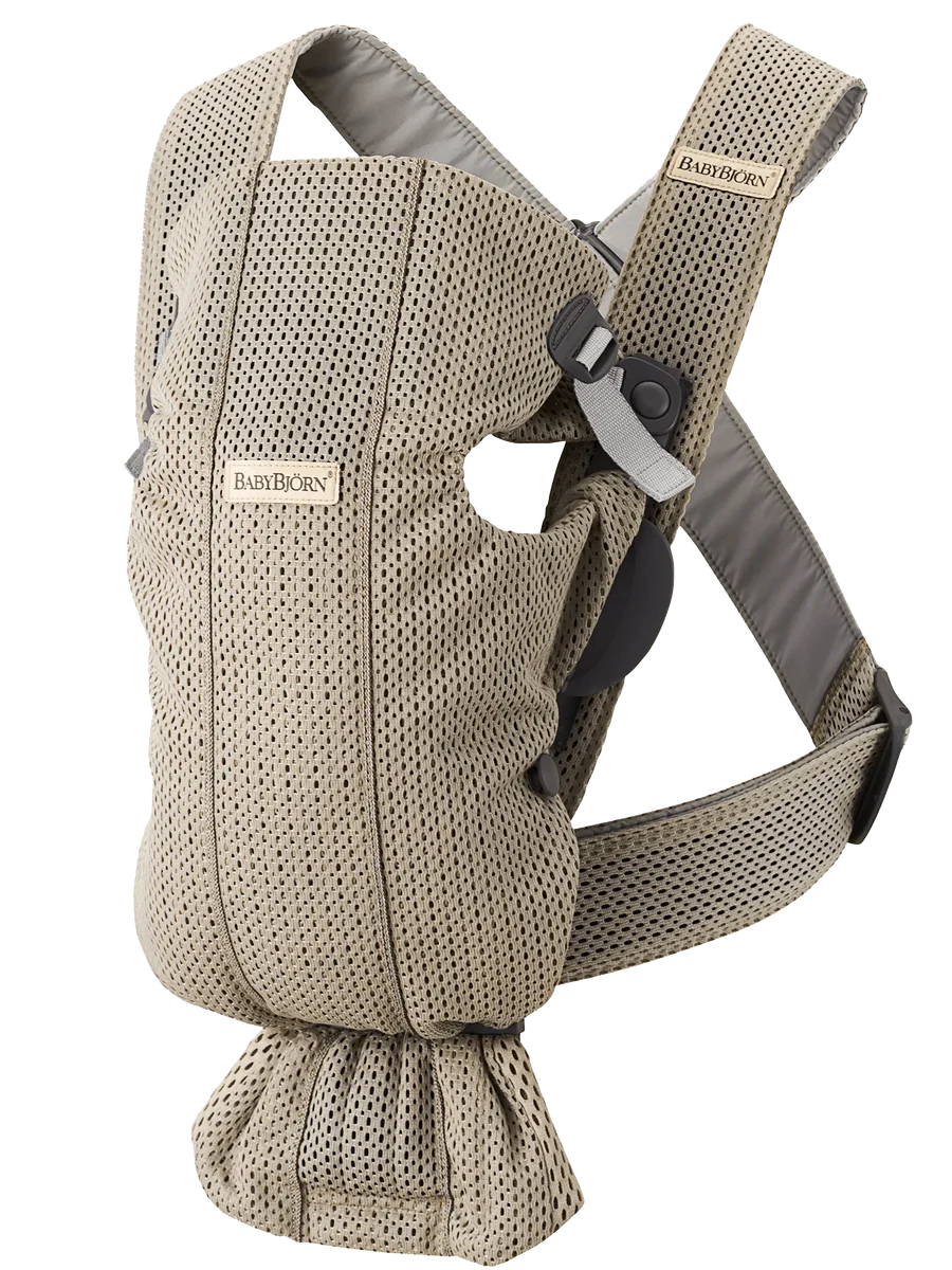 BabyBjörn Baby Carrier Mini, 3D Mesh - Beige Grey