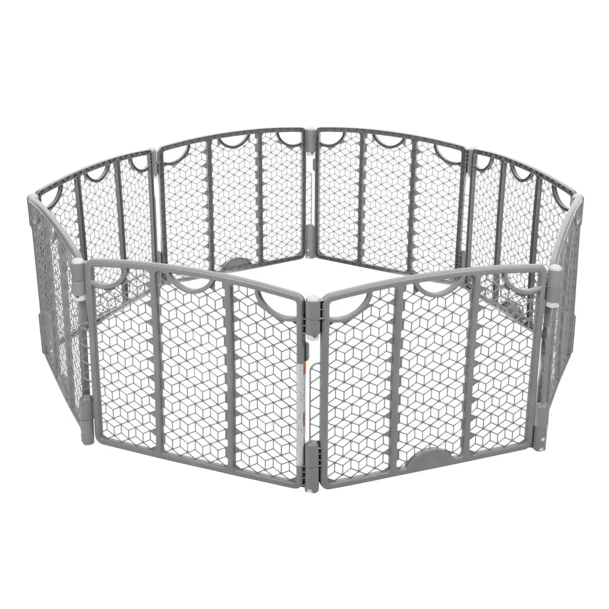 Evenflo Versatile Play Space Adjustable Play Area, Plastic, 8-Panel (Cool Gray) 8 Panel Cool Gray Play Space