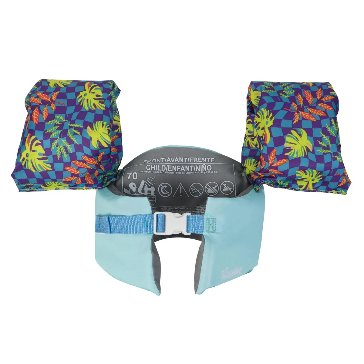 DISNEY Stitch Kids' PFD Swim Trainer: Kids Life Jacket Vest 33-55 lbs