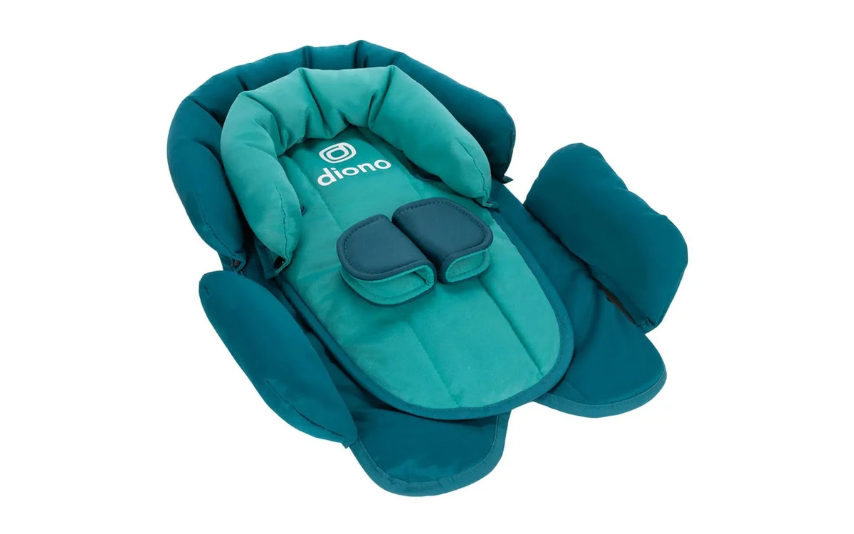 Diono Cuddle Soft 2-in-1 Head Support Comforting head and body support for babies, Blue Razz Ice