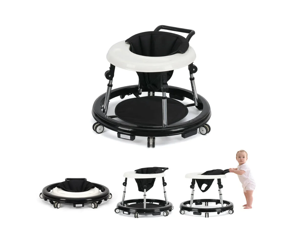 WISMIND Adjustable Height Foldable Toddler Walker - Black