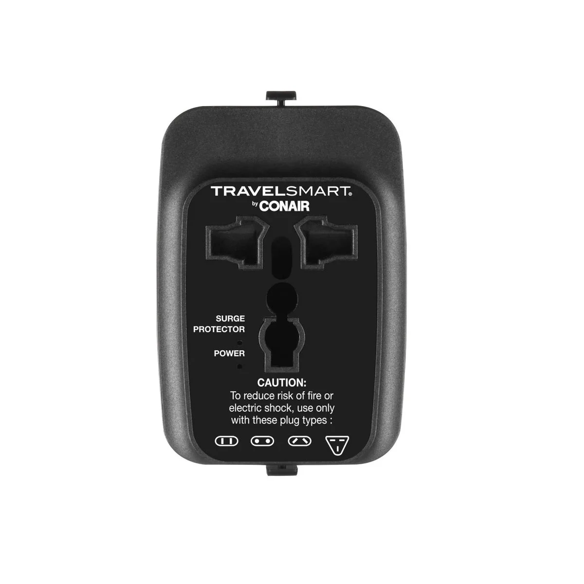 Travel Smart All-in-One Travel Adapter with USB Ports - Black
