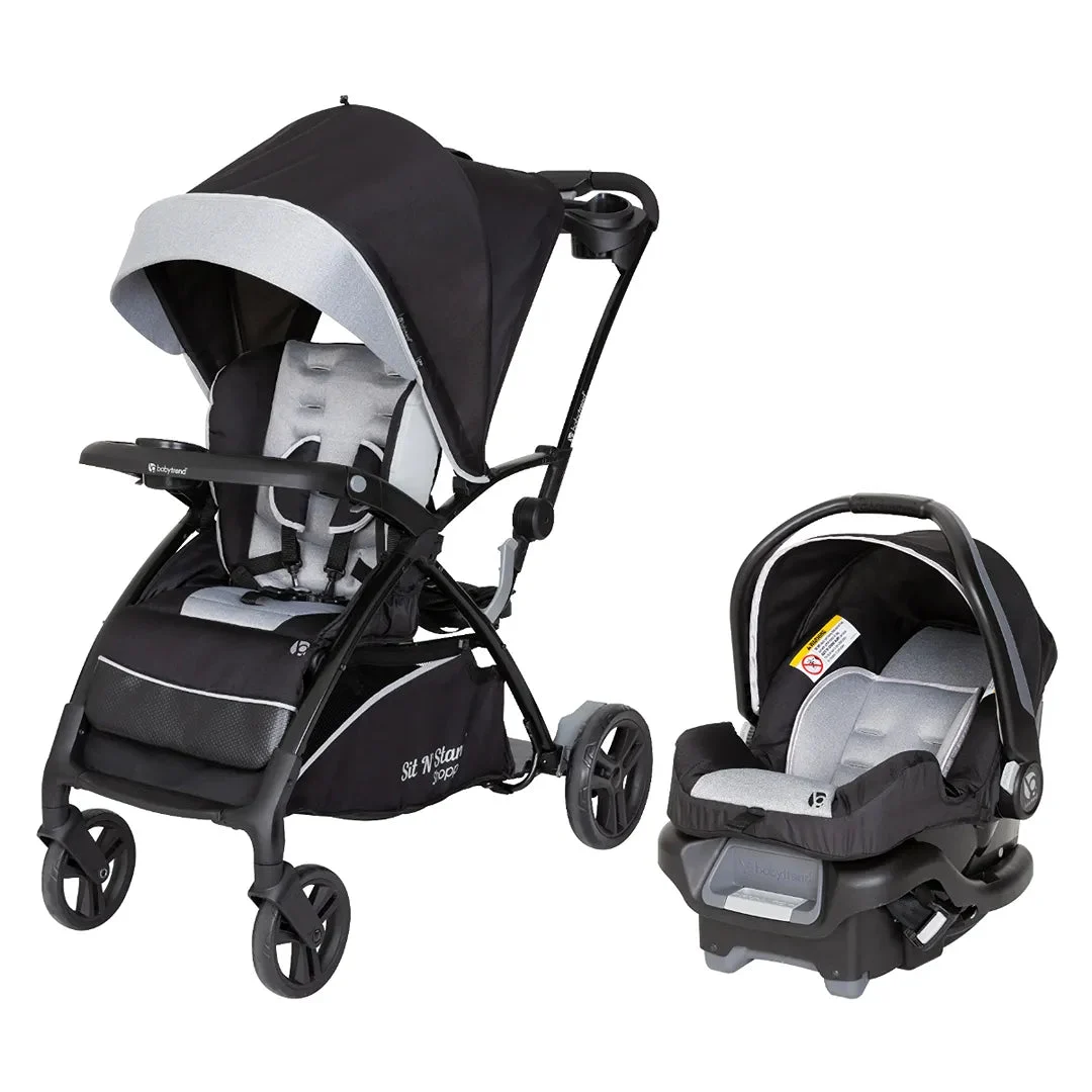 Baby Trend Sit N' Stand 5-in-1 Stroller Single Shopper Travel System - Moondust