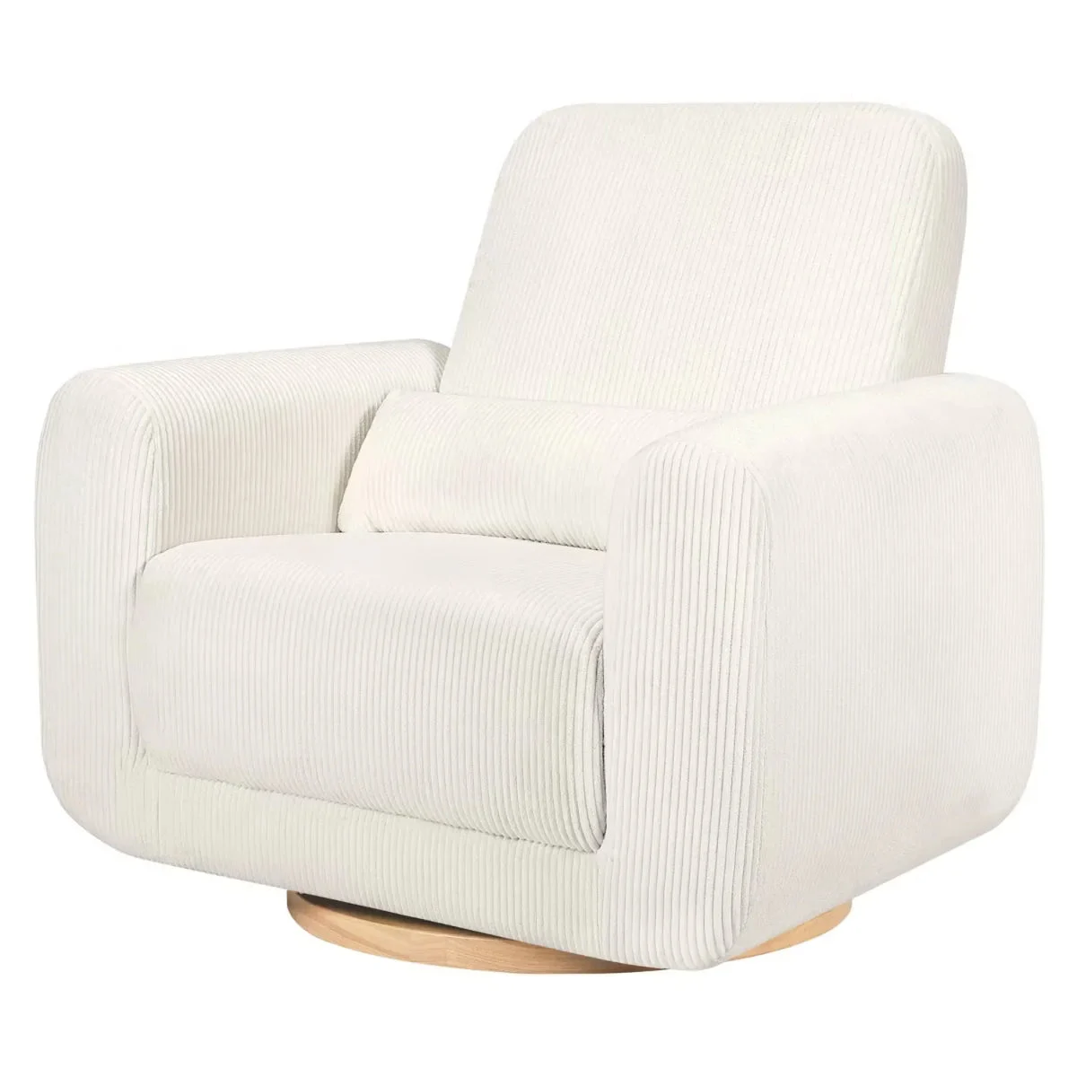 Babyletto Tuba Extra Wide Swivel Glider - Ivory Corduroy