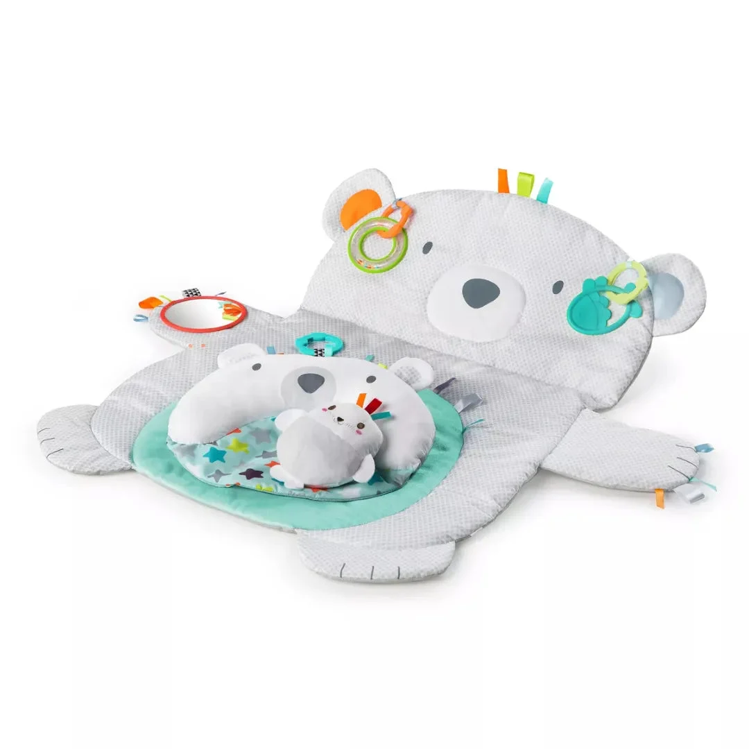 Bright Starts Tummy Time Prop & Play Mat - Grey