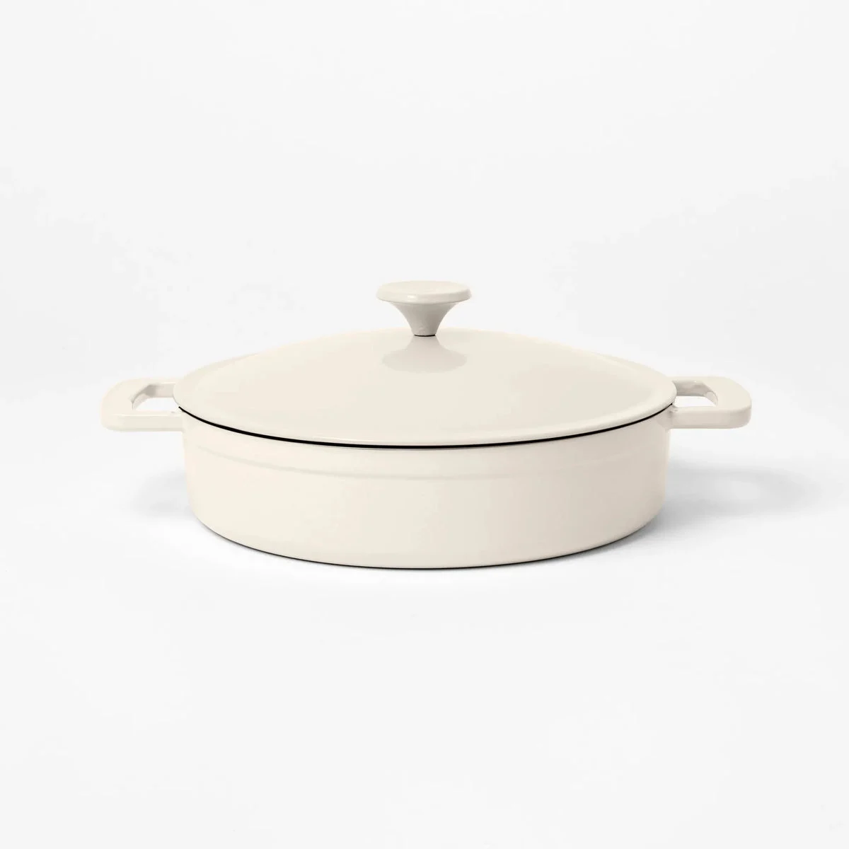 Figmint 3.5qt Enamel Braiser Cream - ™