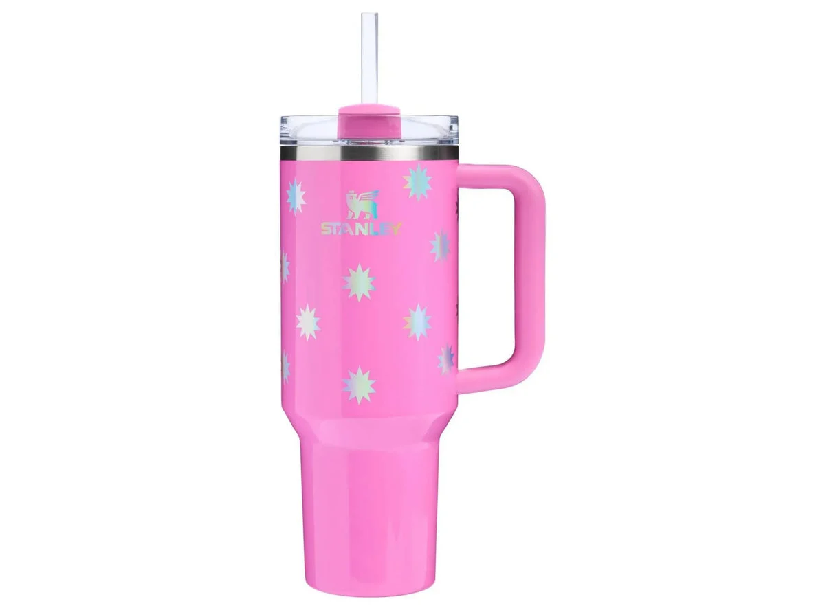 Stanley 40 oz Stainless Steel Quencher Tumbler - Popsicle Pink Starburst