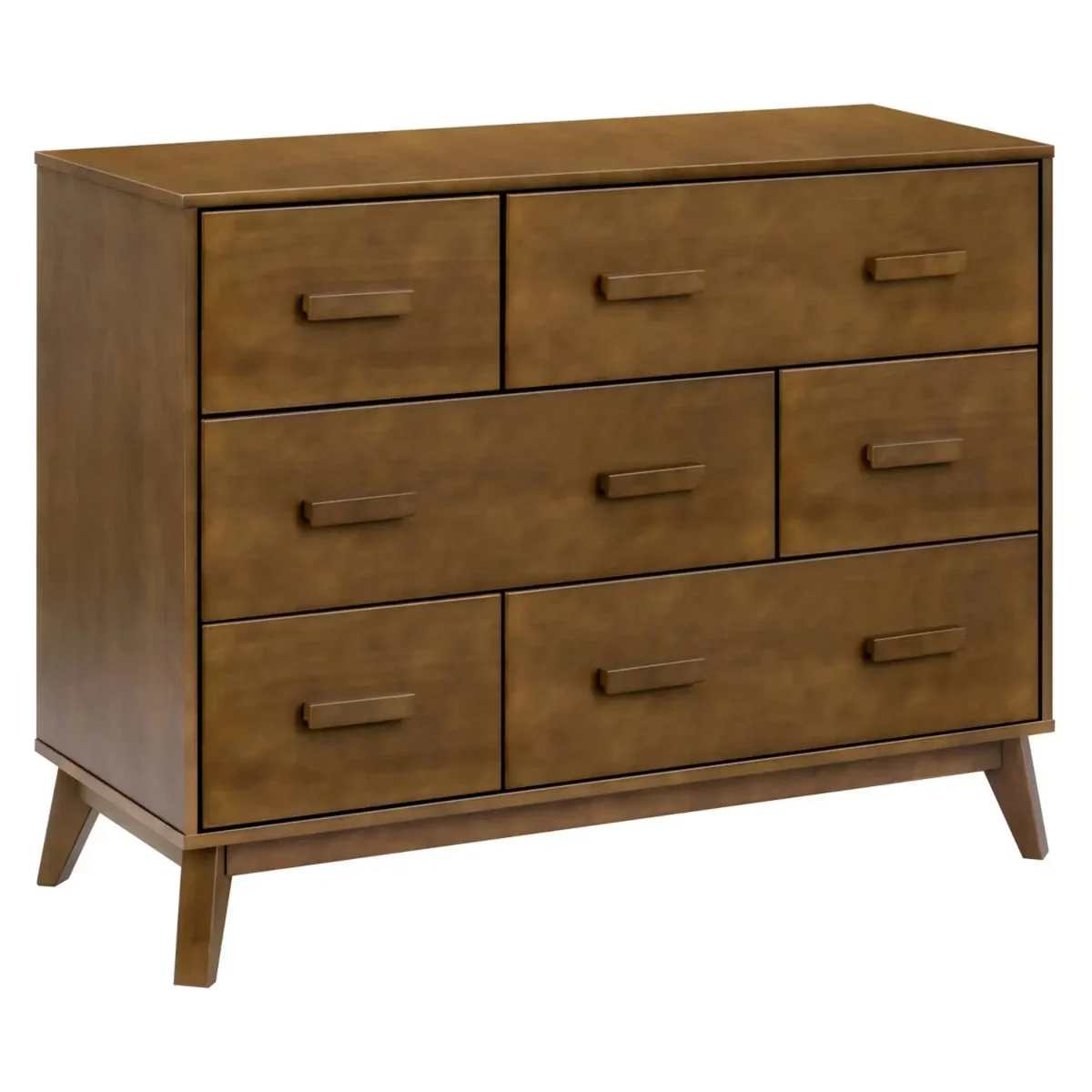 Babyletto Scoot 6 Drawer Dresser - Natural Walnut