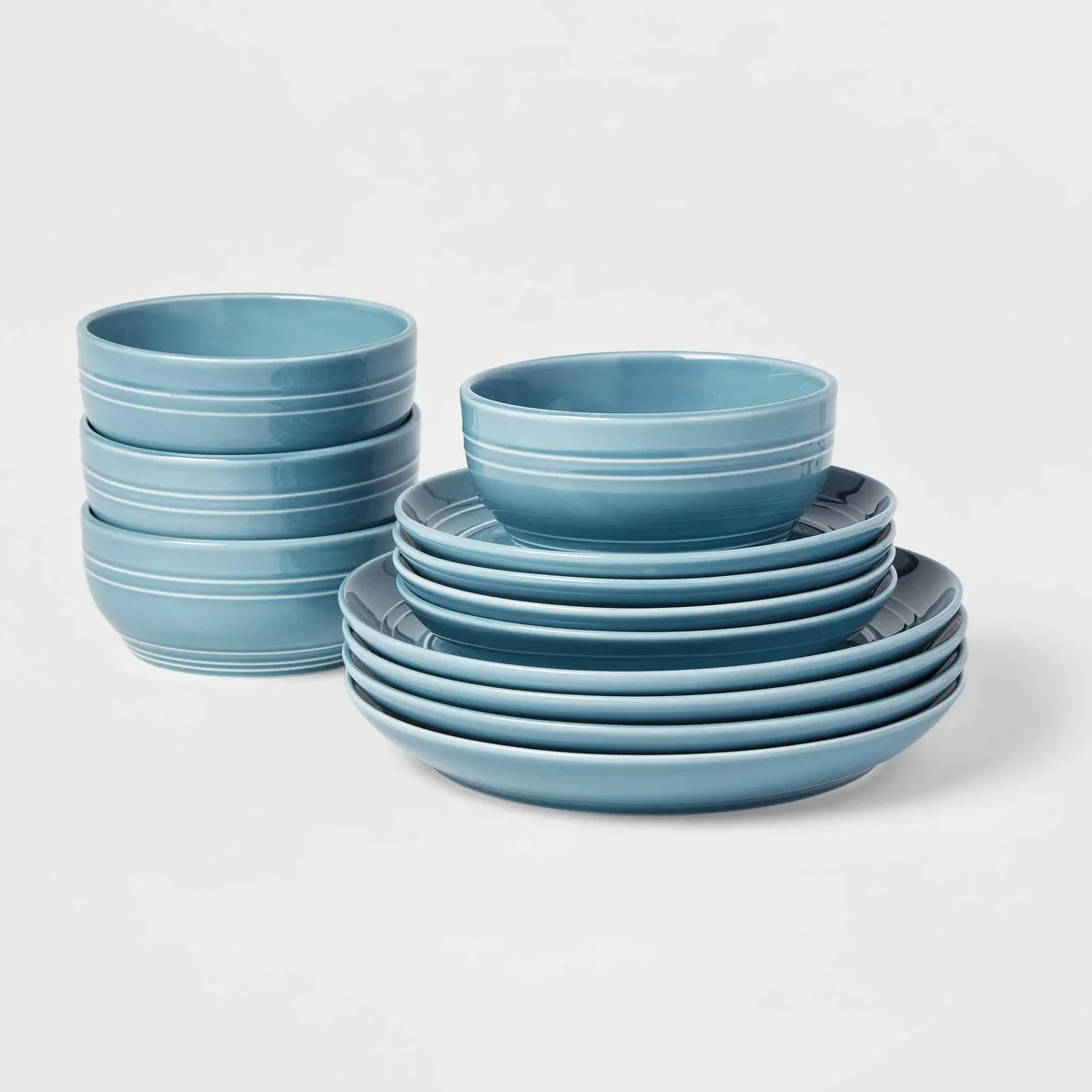 Threshold designed w/Studio McGee 12-Piece Stoneware Dinnerware Set - Blue