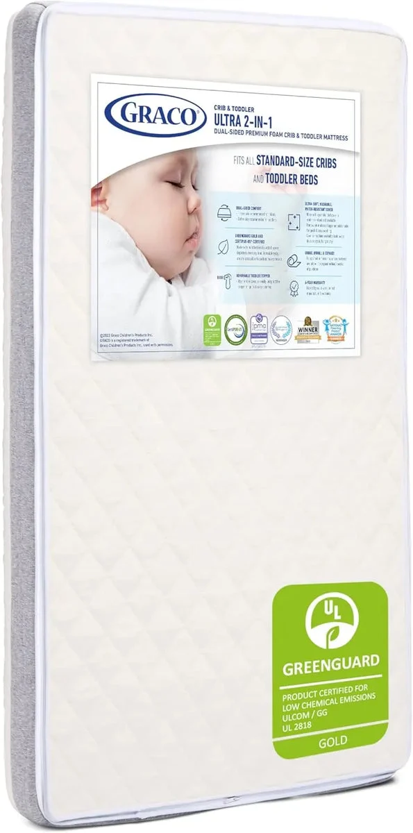 Graco Ultra 2-in-1 Premium Dual-Sided Crib and Toddler Mattress