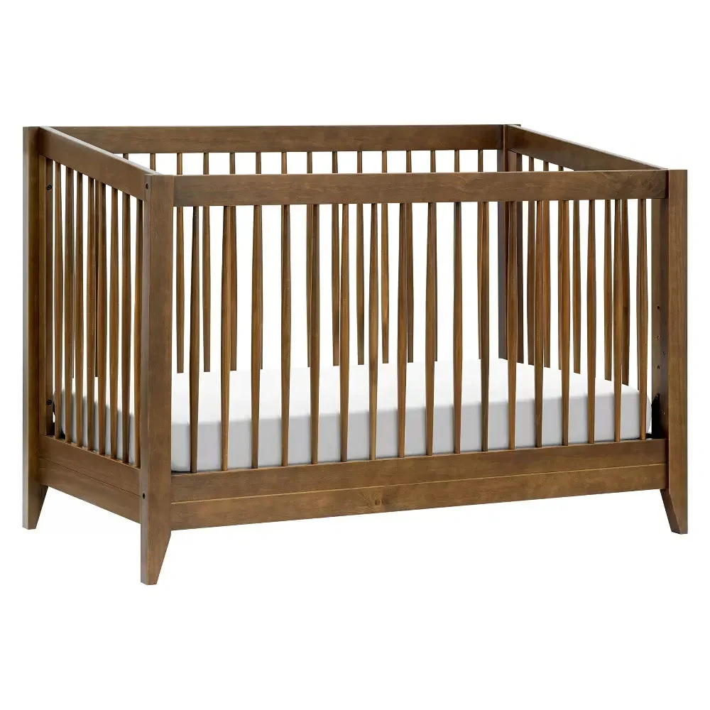 Babyletto Sprout 4-in-1 Convertible Crib w/Toddler Bed Conversion Kit - Natural Walnut