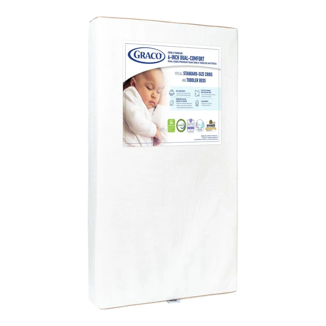 Graco Dual-Comfort Baby Crib And Toddler Mattress