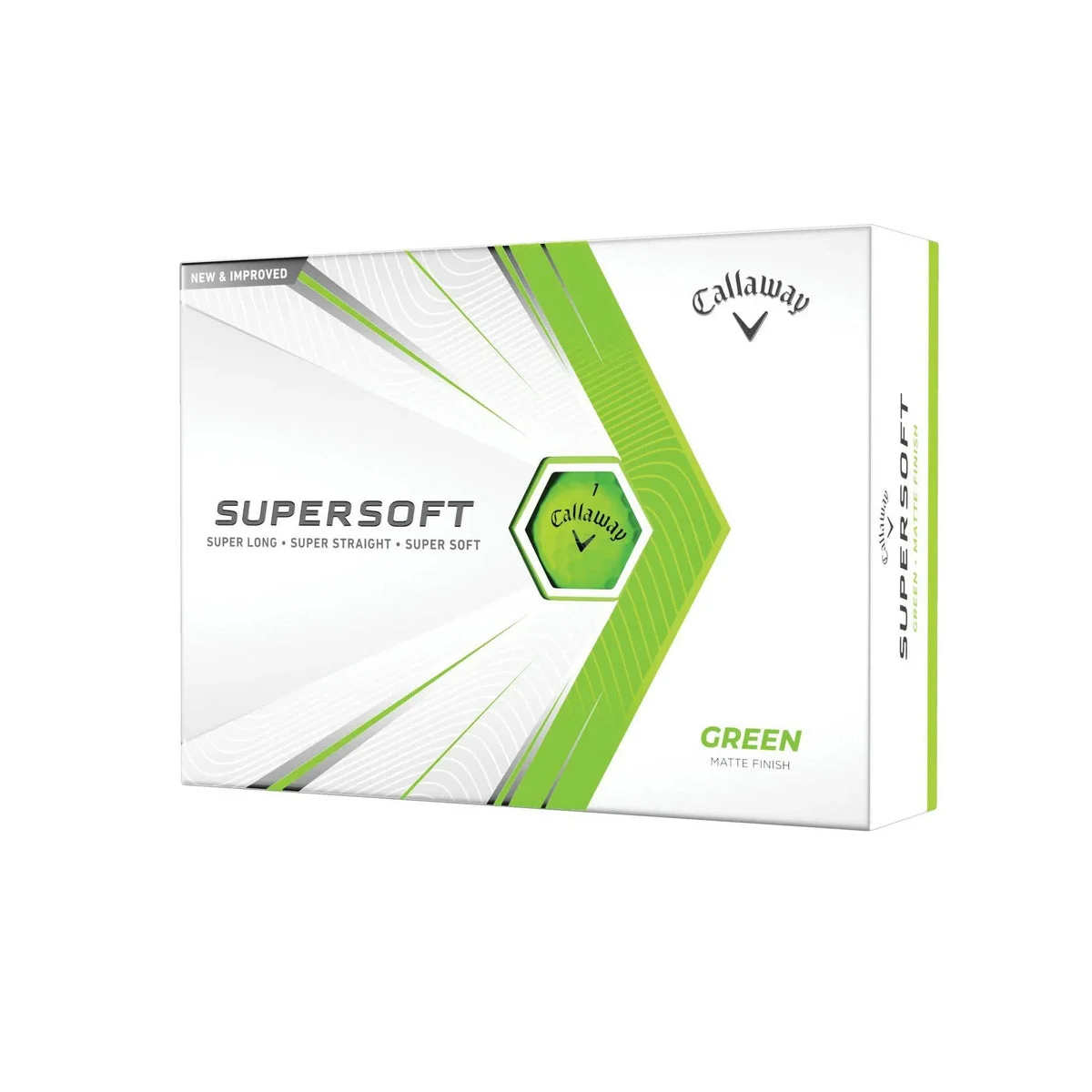 Callaway Supersoft Golf Balls 12pk - Green: Rubber Core, Ionomer Shell