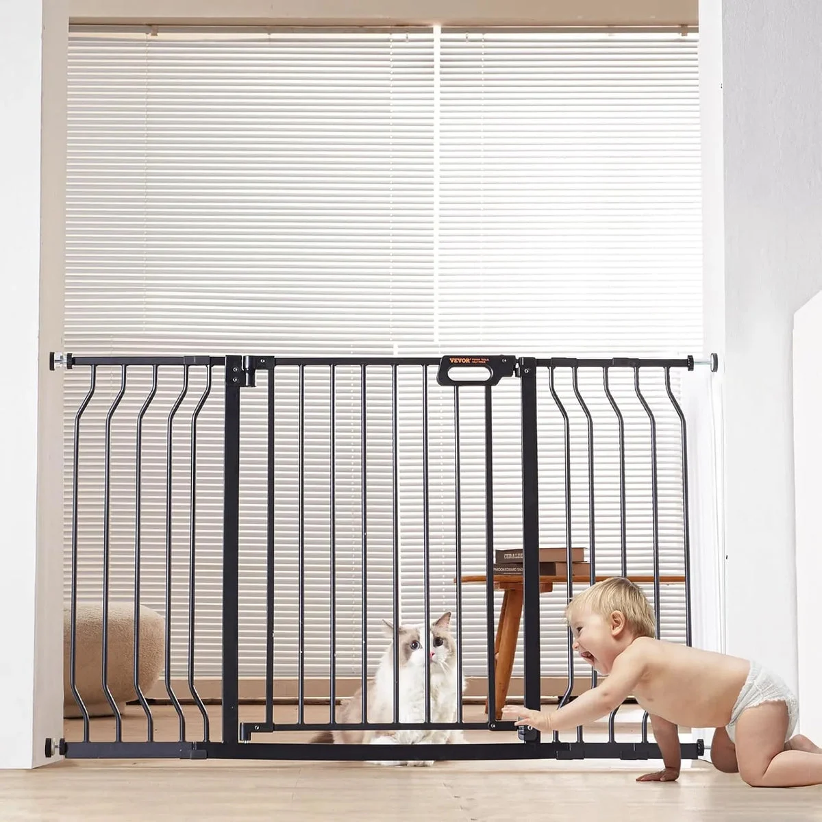VEVOR Extra Wide Safety Gate - Black