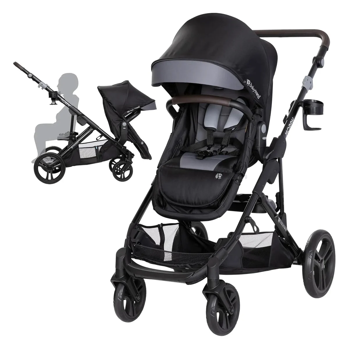 Baby Trend Morph Single to Double Modular Strolle - Dash Black (See Description)