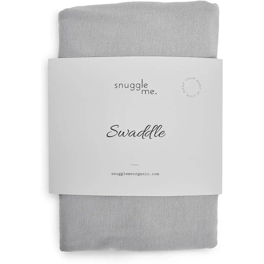 Snuggle Me Organic Cotton Swaddle Blanket, Soft Stretch, 47 x 47 inches - Stone