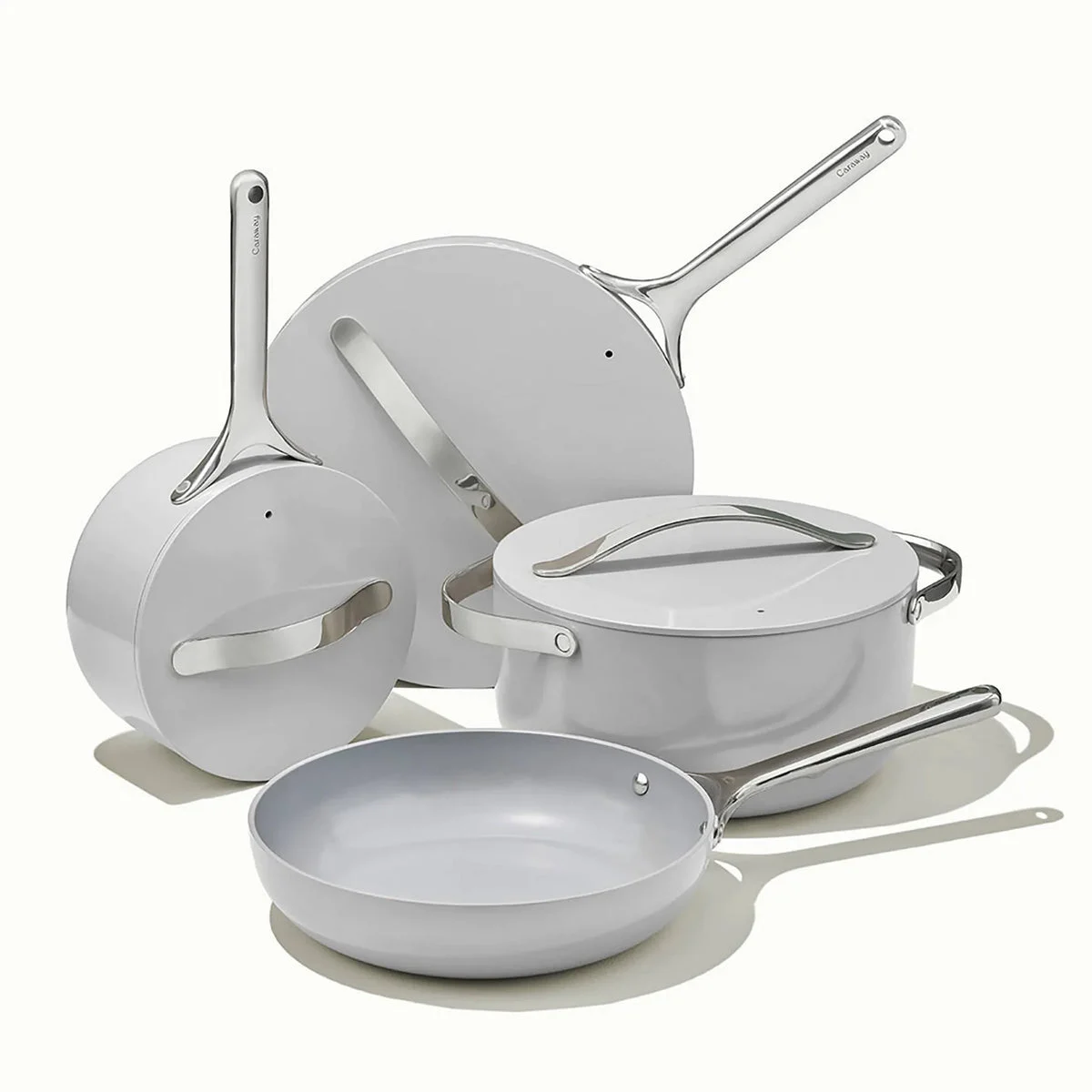 Caraway 12-Piece Non-Stick Ceramic Cookware Set - Gray