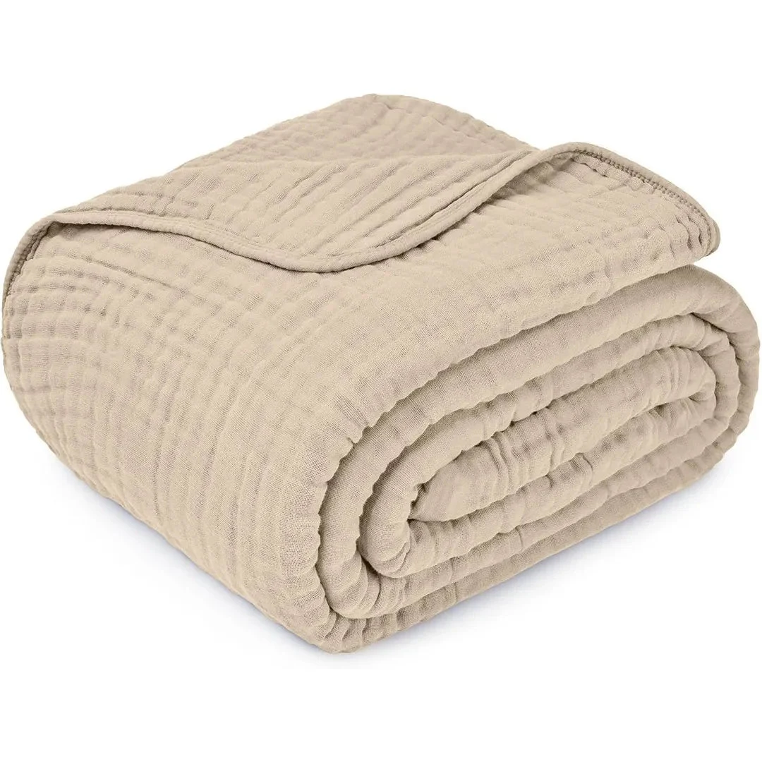 Comfy Cubs Cooling Muslin Throw Blanket - Large Size 50 X 60