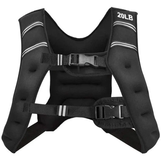 COSTWAY Training Weight Vest Workout Equipment With Adjustable Buckles and Mesh Bag-20 Lbs
